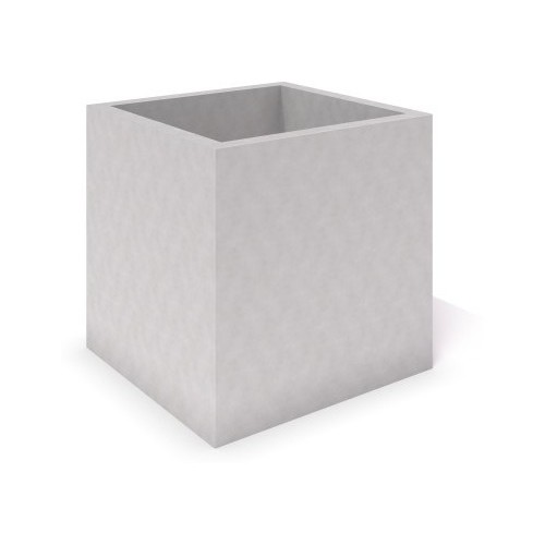 White Concrete Planter Inter-Play Deco 06