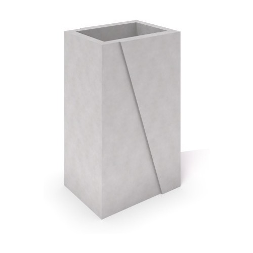 White Concrete Planter Inter-Play Deco 02