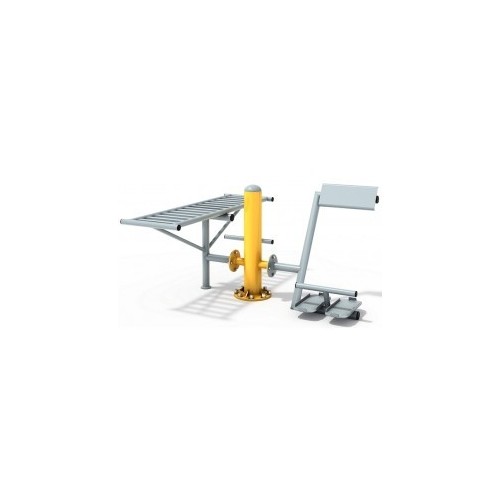 Outdoor Bench & Back Extension Trainer D10+SLN2+D14