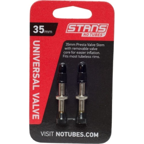 Ventiliai Stan's NoTubes bekamerinėms padangoms 35mm (sidabriniai)