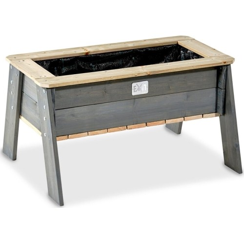 EXIT Aksent Kids Planter Table L Table planter Freestanding Wood Grey Outdoor