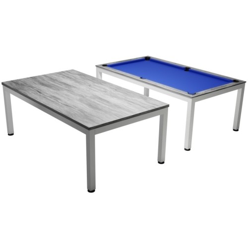 Pool Table / Dining Table, Vancouver II, 7 ft., white/grey, Clubtuch