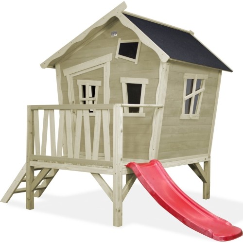 EXIT Crooky 300 wooden playhouse - grey-beige