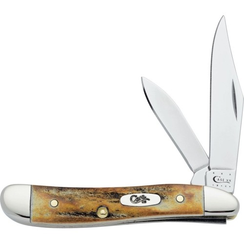 Folding Knife Case SS Burnt Stag Peanut