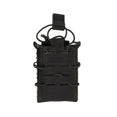 BLACK OPEN TOP FLEX MAGAZINE POUCH SINGLE