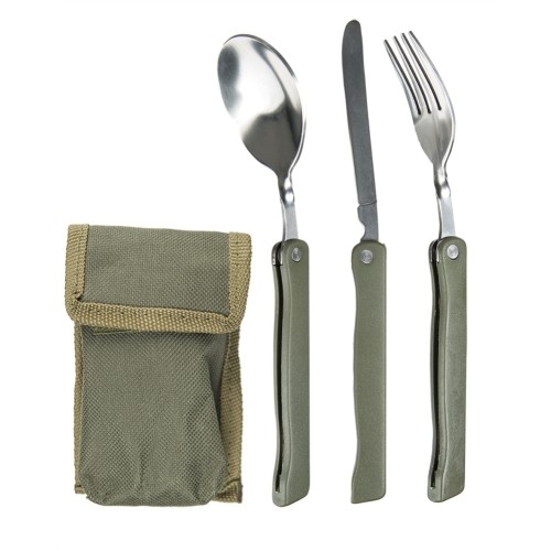 FOLDABLE 3-PC OD EATING UTENSIL W. POUCH