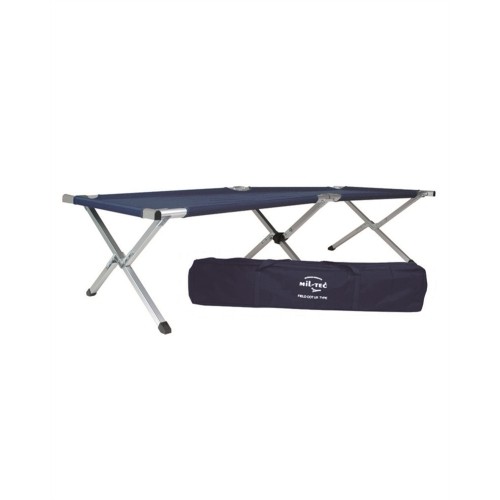 DARK BLUE US STYLE ALU.FOLDING COT W.BAG