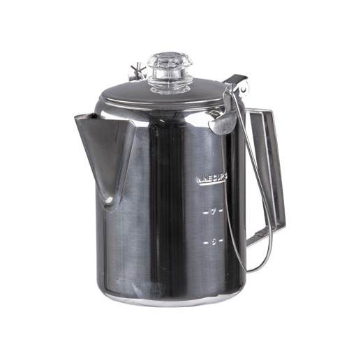 STAINLESS STEEL COFFEEPOT WITH PERCOLATOR (9 CUPS)