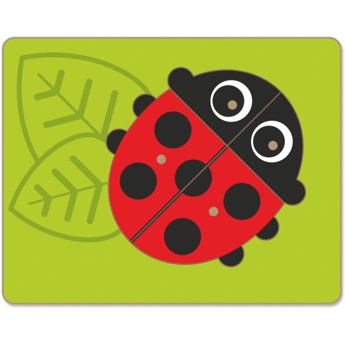 Ladybug. Wooden puzzle with pins.