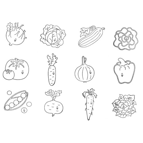 Vegetables. Stamps