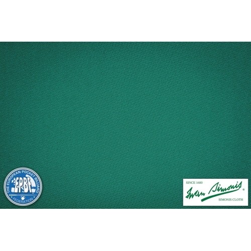 Billiard Cloth Simonis 760, 195 cm, blue green