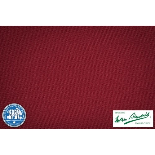 Billiard Cloth Simonis 760, 195 cm, burgundy