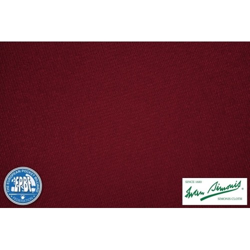 Billiard Cloth Simonis 860, 198 cm, burgundy