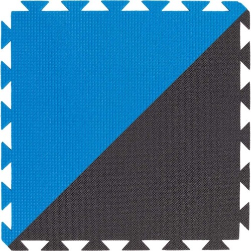 Wykładzina podłogowa Yate, 43x43x1,0cm, czarna/niebieska