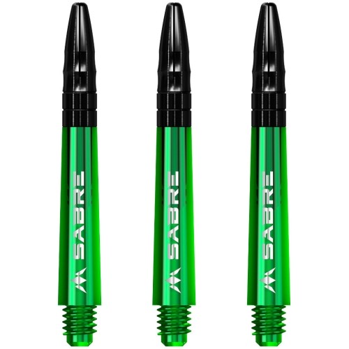 Dart Shafts Mission Sabre Green Tweenie – 3-Pack