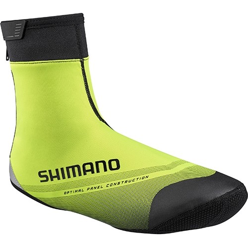 Legginsy na buty kolarskie Shimano S1100R Soft Shell, neonowa żółć, rozmiar XL (44-47).