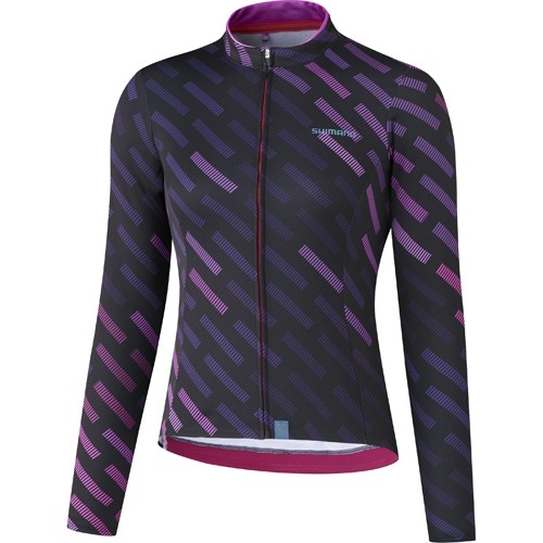 Women's Cycling Jersey Long Sleeved  Shimano Kaede, Size L, Purple