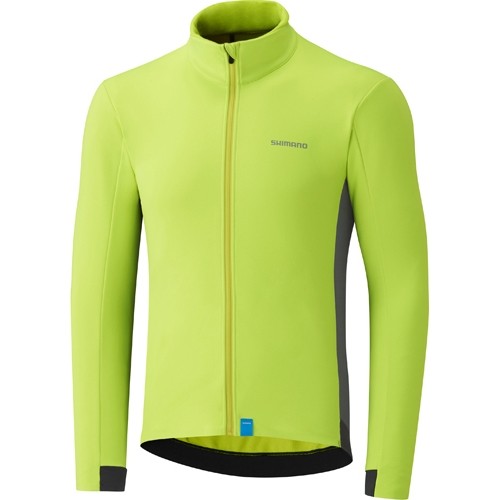 Men's Cycling Jersey Long Sleeved Shimano, Size L, Neon Yellow