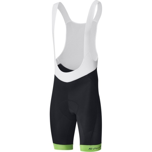 Bib Shorts Shimano S-Phyre, Size L, Black/Neon Green