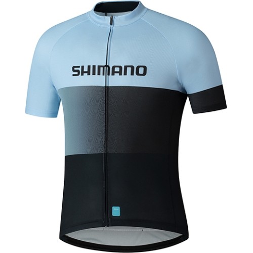 Men's Cycling Jersey Shimano Team, Size L, Aqua Blue