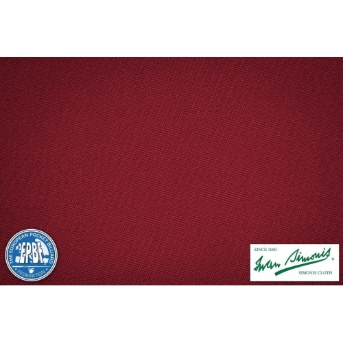 Billiard Cloth Simonis 860, 165 cm, Burgundy