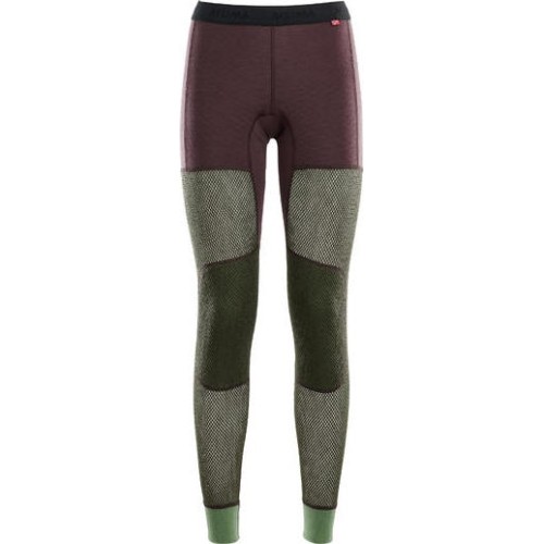 Damskie spodnie Aclima Hybrid Longs, czerwono-zielone, rozmiar S