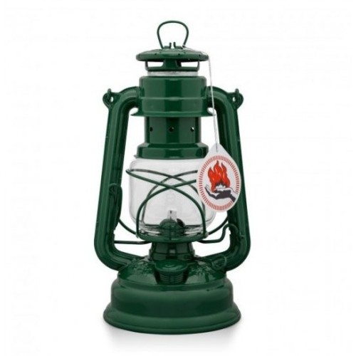 Zewnętrzna latarnia naftowa Feuerhand Hurricane wielokolorowa, kolor zielony mech