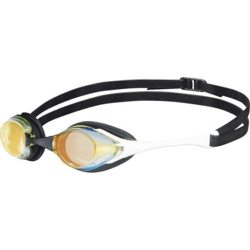 Okulary pływackie Arena Cobra Swipe Mirrored, żółto-białe