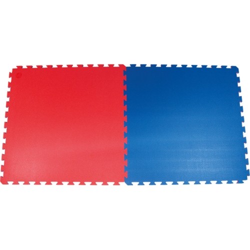 Podłoga sportowa mata do ćwiczeń Puzzle Yate Tatami - EVA, 1x1 m, 4 cm, czerwono-niebieska