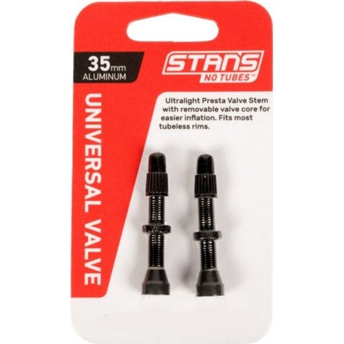 Ventiliai Stan's NoTubes bekamerinėms padangoms 35mm (juodi)