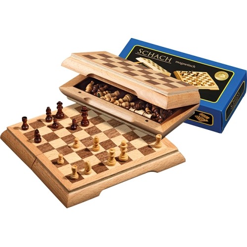 Travel Chess Set Philos wood, magnetic 17 x 8.5 cm