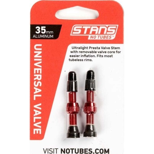 Valves for Stan's NoTubes tubeless tyres 35mm (red)