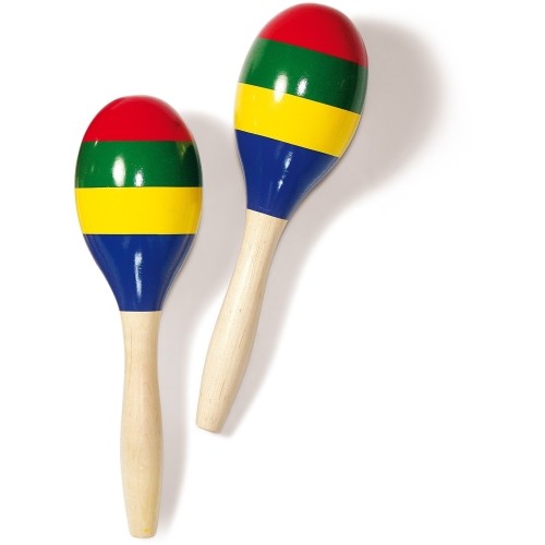 Wooden colorful maracas