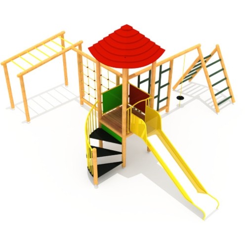 Wooden Kids Playground Model 0-A