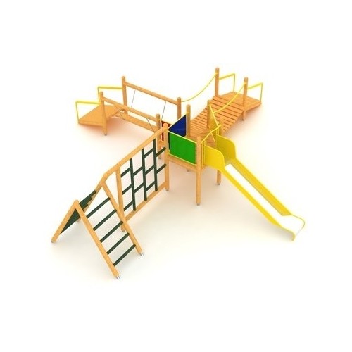 Wooden Kids Playground Model 1-F