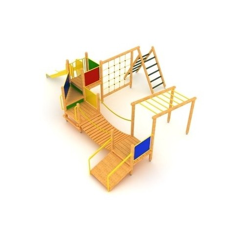 Wooden Kids Playground Model 3-F