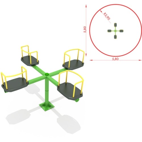 Four-seated Carousel Model KM-0004Q