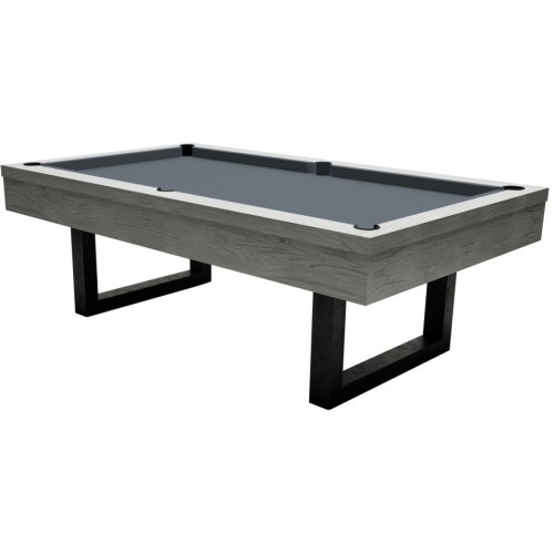 Billiard Table, Pool, Upcon, 8 ft., Grey Oak, 8 ft., Club Cloth yellow green