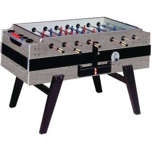 Soccer / Foosball Table, Garlando Coperto, with Coin Slot, incl. glass cover, Sport Professional