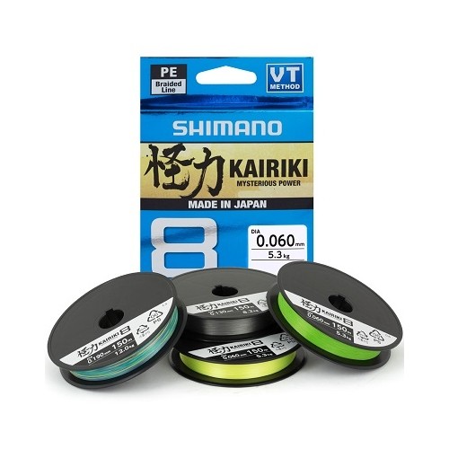 Żyłka Shimano Kairiki 8 Mantis Green, 150 m, 0,20 mm, 17,1 kg