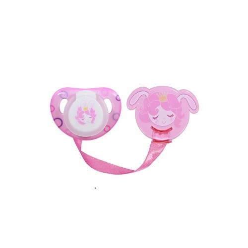 Pacifier with Holder Baby Care, Pink