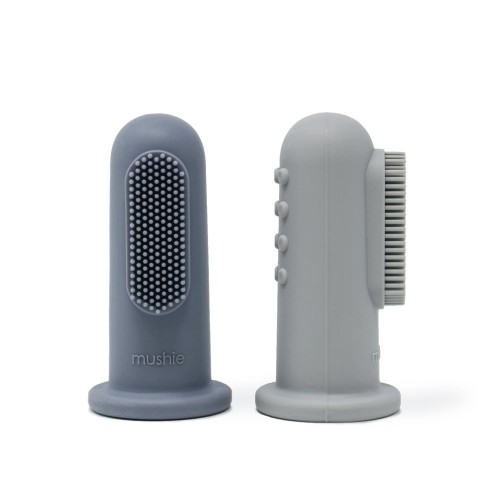 Finger Toothbrush Mushie Stone/Tradewinds, 2pcs.