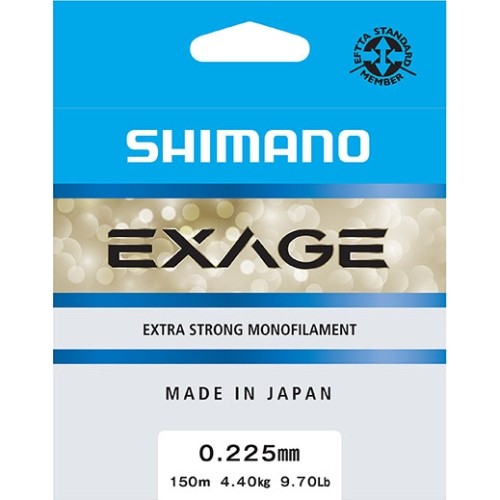 Line Shimano Exage, 150m, 0.225mm, 4.4kg, Steel Grey
