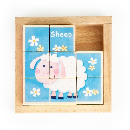 Educational Wooden Blocks Puzzle Ecotoys Zoo