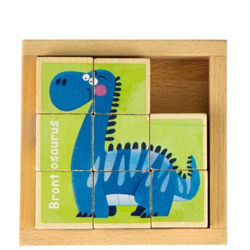 Educational Wooden Blocks Puzzle Ecotoys Dino