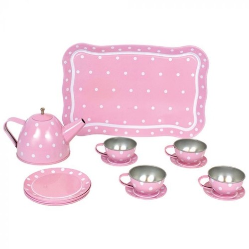 Tin Tea Set with Case JaBaDaBaDo - Pink