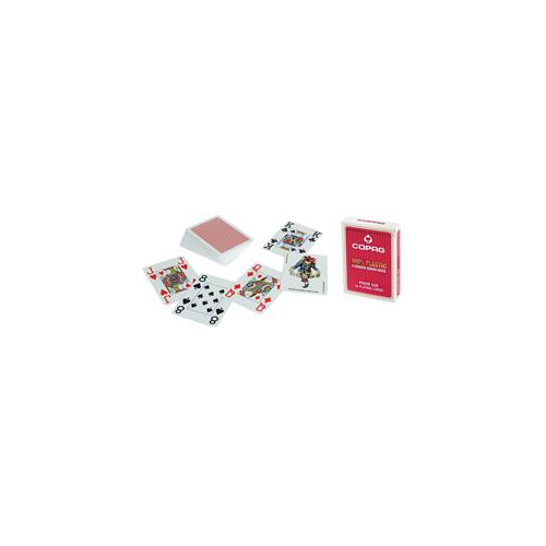 Karty do gry Philos Poker i Bridge, Czerwone, Plastikowe, 6721