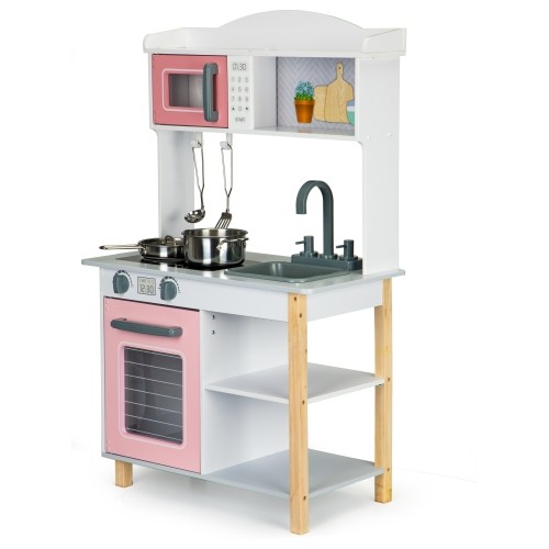 Wooden kitchen for children + metal accessories Ecotoys