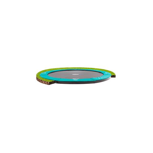 Trampolina ogrodowa BERG FlatGround Champion - 380 cm, zielona, wkopywana