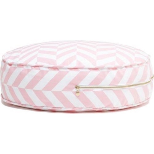 Ottoman Beanbag Wigiwama Pink Herringbone